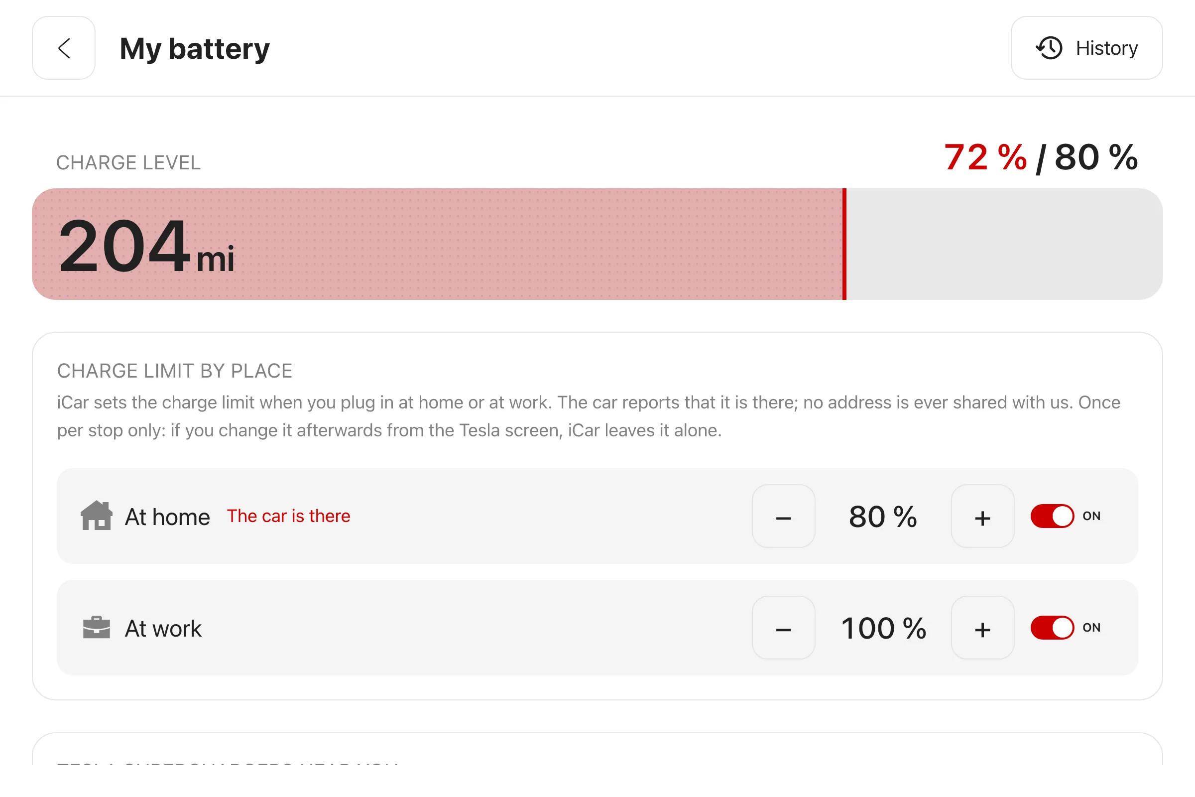 The charge limit Tesla doesn't offer